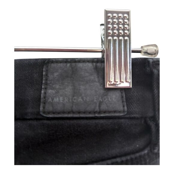 American eagle curvy hi rise jegging regular jeans 4 regular black ripped - Picture 4 of 7